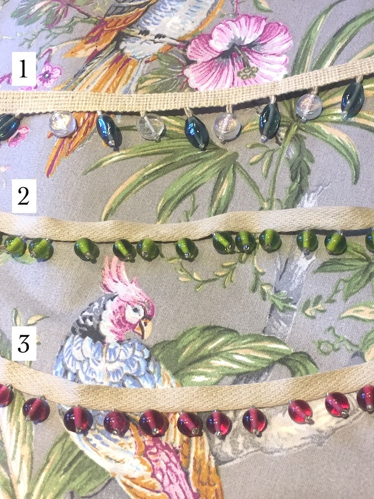 Allegria Multi Dark Beige Exotic Floral Cotton Fabric Remnant