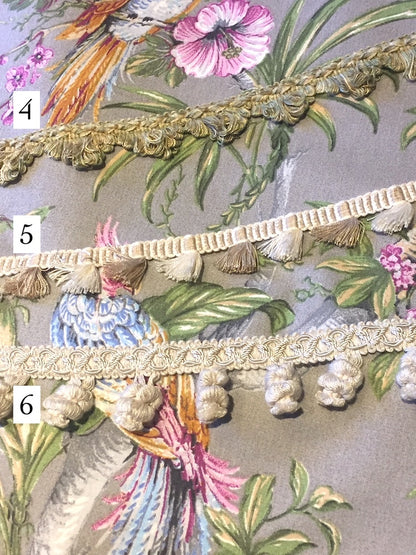 Allegria Multi Dark Beige Exotic Floral Cotton Fabric Remnant