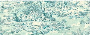 Delphine Toile Bleu Klassischer französischer Vorhang- & Polsterstoff