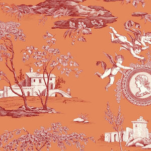 ARTHEMISIA TERRACOTTA Französischer Vorhangstoff & Dekostoff