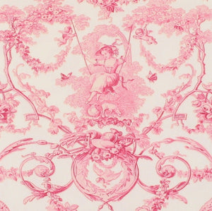 LUDIVINE ROSE FOND CREME Französischer Vorhangstoff & Polsterstoff