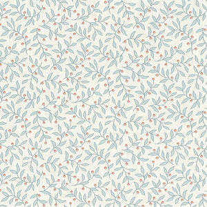 BRIOU LIGHT BLUE - Landhaustapete mit Zweigen