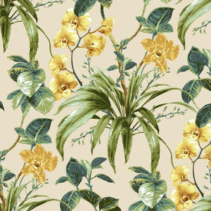 FLEURIEL GREEN Französischer Vorhangstoff & Dekostoff
