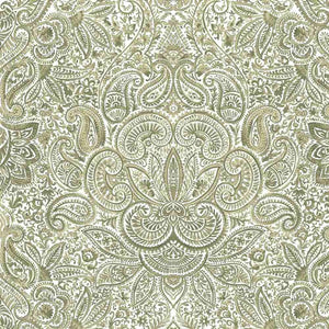 Lavernat Vorhang- und Dekostoff Paisley Grün als Meterware