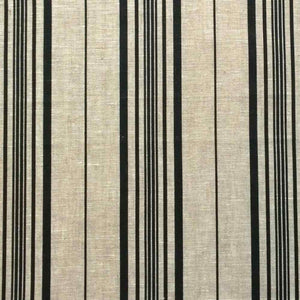 Logan Stripe Schwarz Reines Leinen Coupon