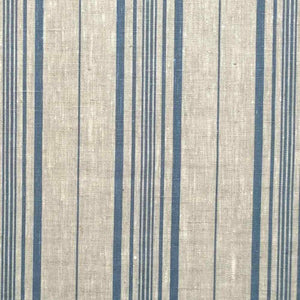 LOGAN STRIPE LIN BLUE printed linen fabric