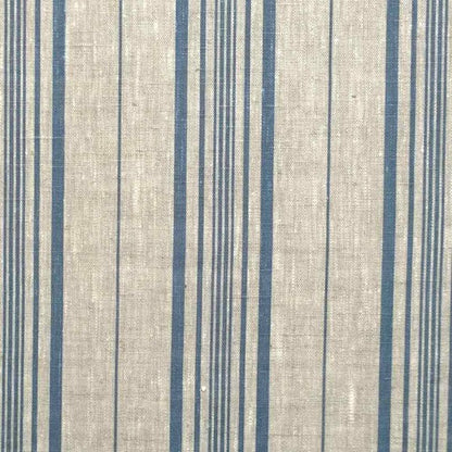 LOGAN STRIPE LIN BLUE printed linen fabric