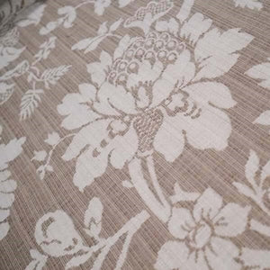 Mary Beige Englischer Jacquard-Stoff für Vorhänge & Polstermöbel