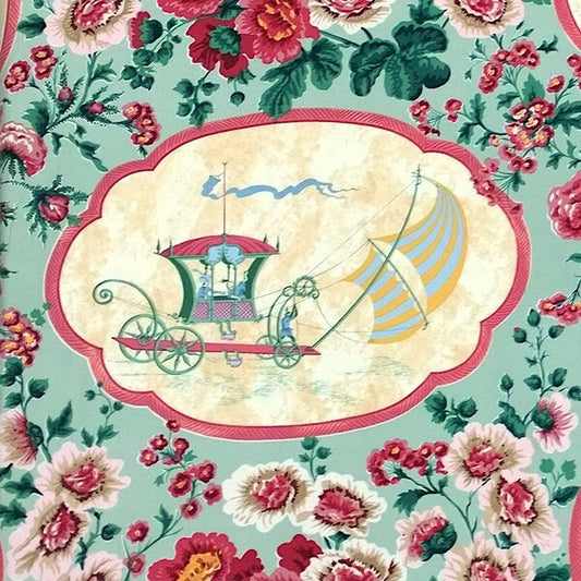 SULTANS VOYAGE MULTI/GREEN English Curtain & Upholstery Fabric