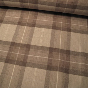 Wollstoff York Plaid in Beige | Vorhang- & Polsterstoff im englischen Landhausstil